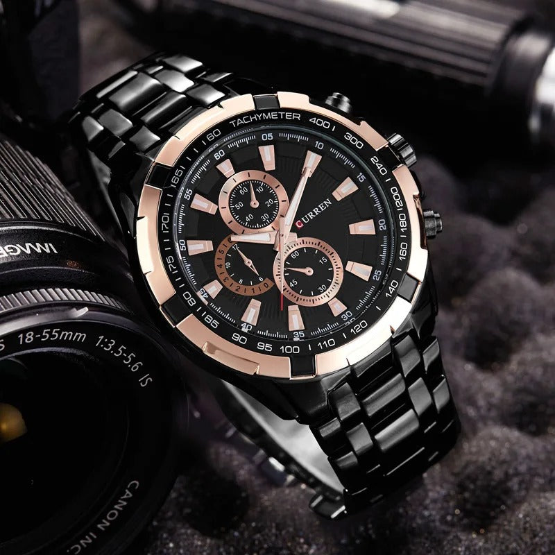 Men's Watch Business Steel Belt Quartz Watch